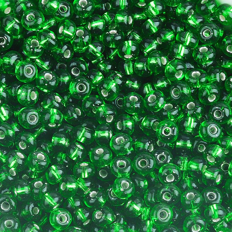 

Стеклянные бусины-бисер с серебряным покрытием: 4 мм, Цветной сердечник, Материалы для браслетов DIY Diameter ~4mm, Hole 1.2mm