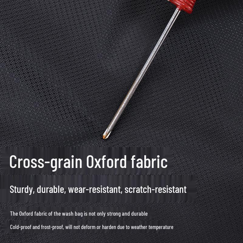 Men's Double-Layer Waterproof Toiletry Bag - Large Capacity Travel Organizer