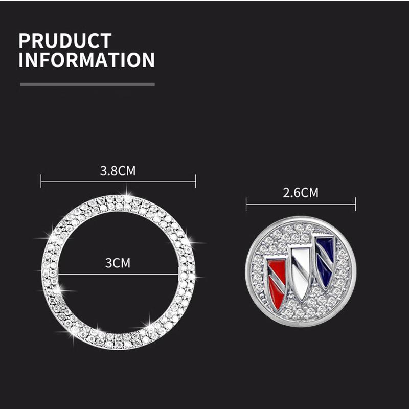 Car One-Click Engine Start Stop Switch Button Cover Ignition Button Sticker For Buick Century Excelle XT LaCrosse Encore Envista
