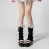 Ballet Style Knee High Ruffle Socks Cotton Open Toe Socks Fashion Sweet Leg Warmer  Streetwear