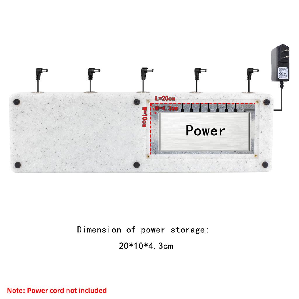 Rockhouse RPB 3 Small Portable Guitar Effect Pedal Board Lightweight Engineering Plastic with Linking Tapes