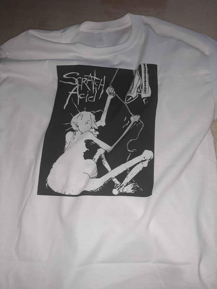 Vtg Scratch Acid Band Album Music Cotton White All Size Unisex Shirt KN053 XL