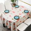 Fresh Flower Oval Pvc Table Cloths Plant Geometric Waterproof Oil -Proof Easy To Clean Coffee Dinning Tablecloth Decor