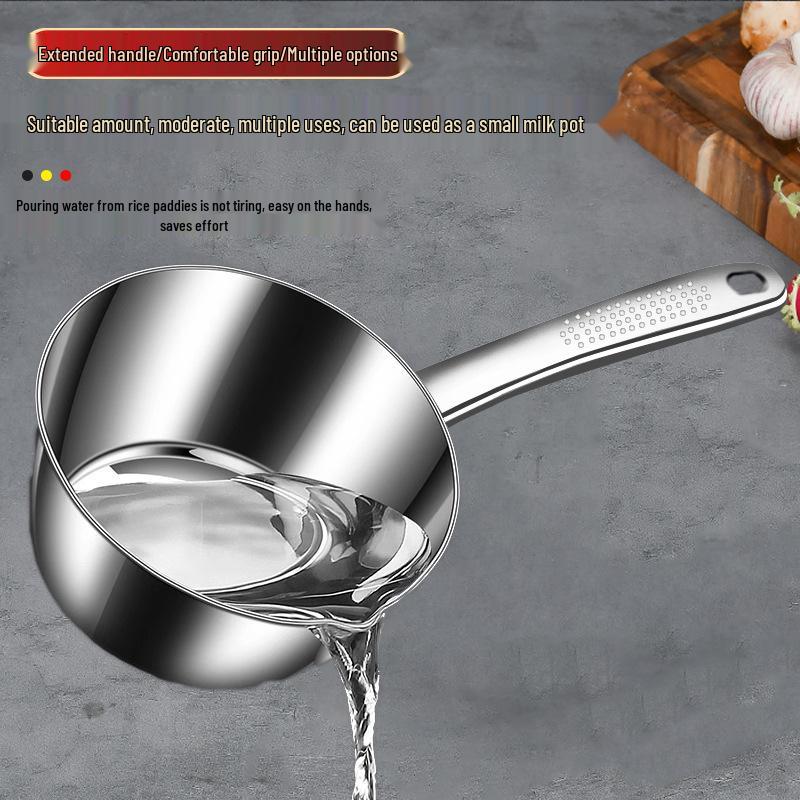 304 Stainless Steel Non-slip Water Ladle – Thickened Large Water Scooping Spoon for Kitchen Use