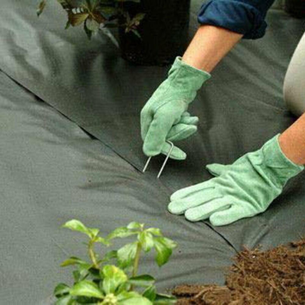 20pcs Metal U Shaped Turf Pin Ground Staple’s Garden Tent Securing Pegs