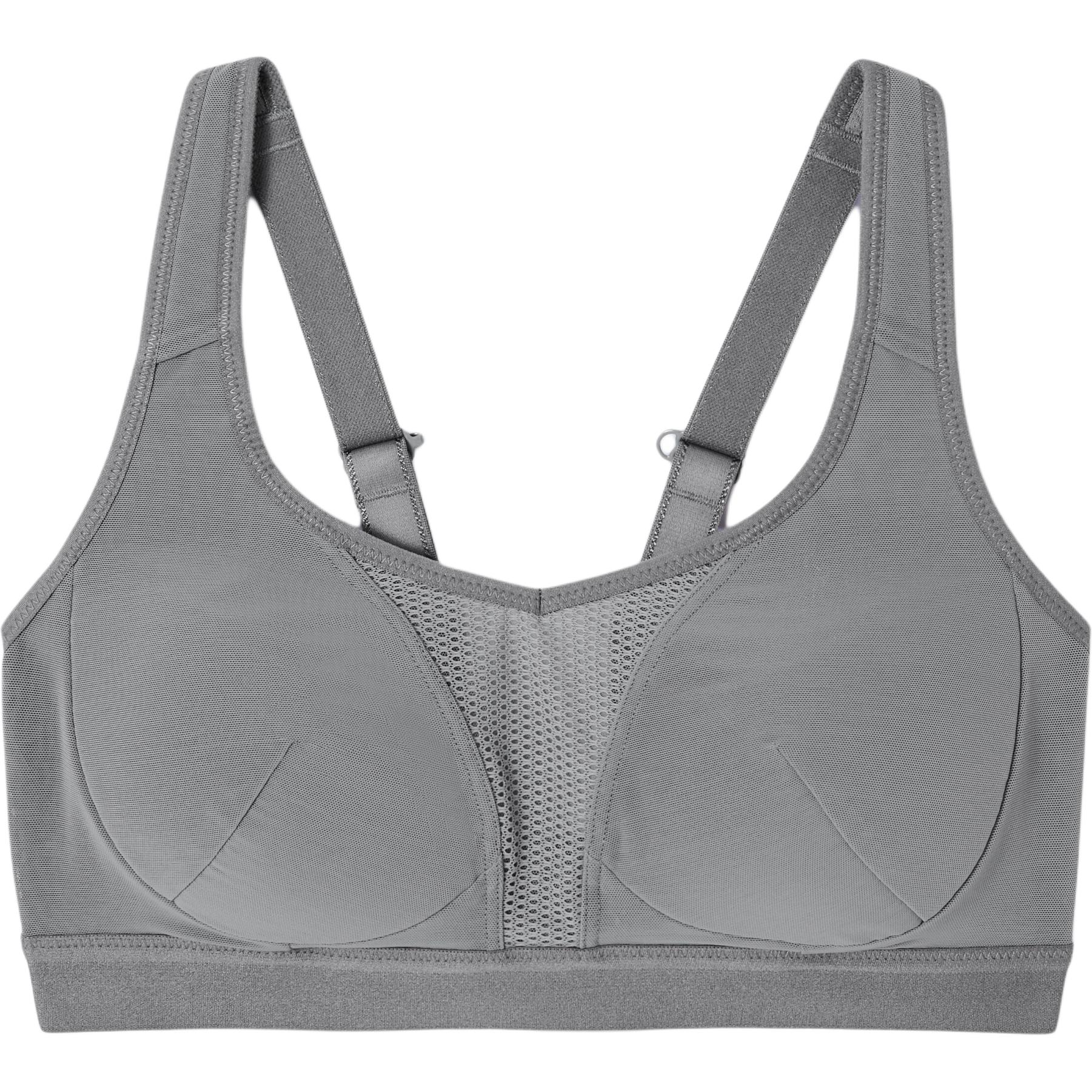 

DECATHLON Classic Регулируемая Серия Однотонный Дышащий Быстросохнущий Спортивный Бюстгальтер Женский Серый L CD серый