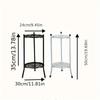 1 Pack 2-Tiered Tall Plant Stand Metal Plant ShelfSupports Rack For Indoor Outdoor Home Decoration