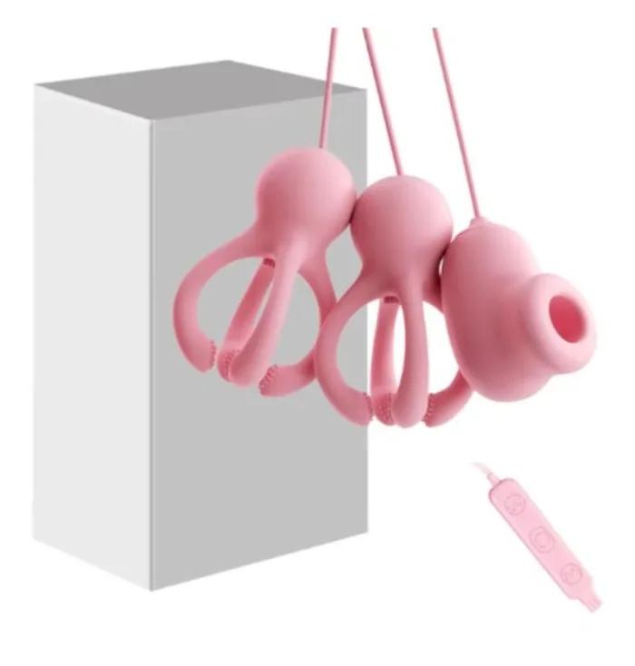 Electric Nipple Vibrator Female Breast Massage Nipple Clip Enhancer Nipple Sucking Stimulator Female Masturbator Adult Products