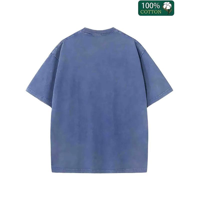 European sizes Men'S T-Shirt Breathable Fit Round Neck Short-Sleeved Top Vintage T-shirt Perfect for Casual Streetwear Tees