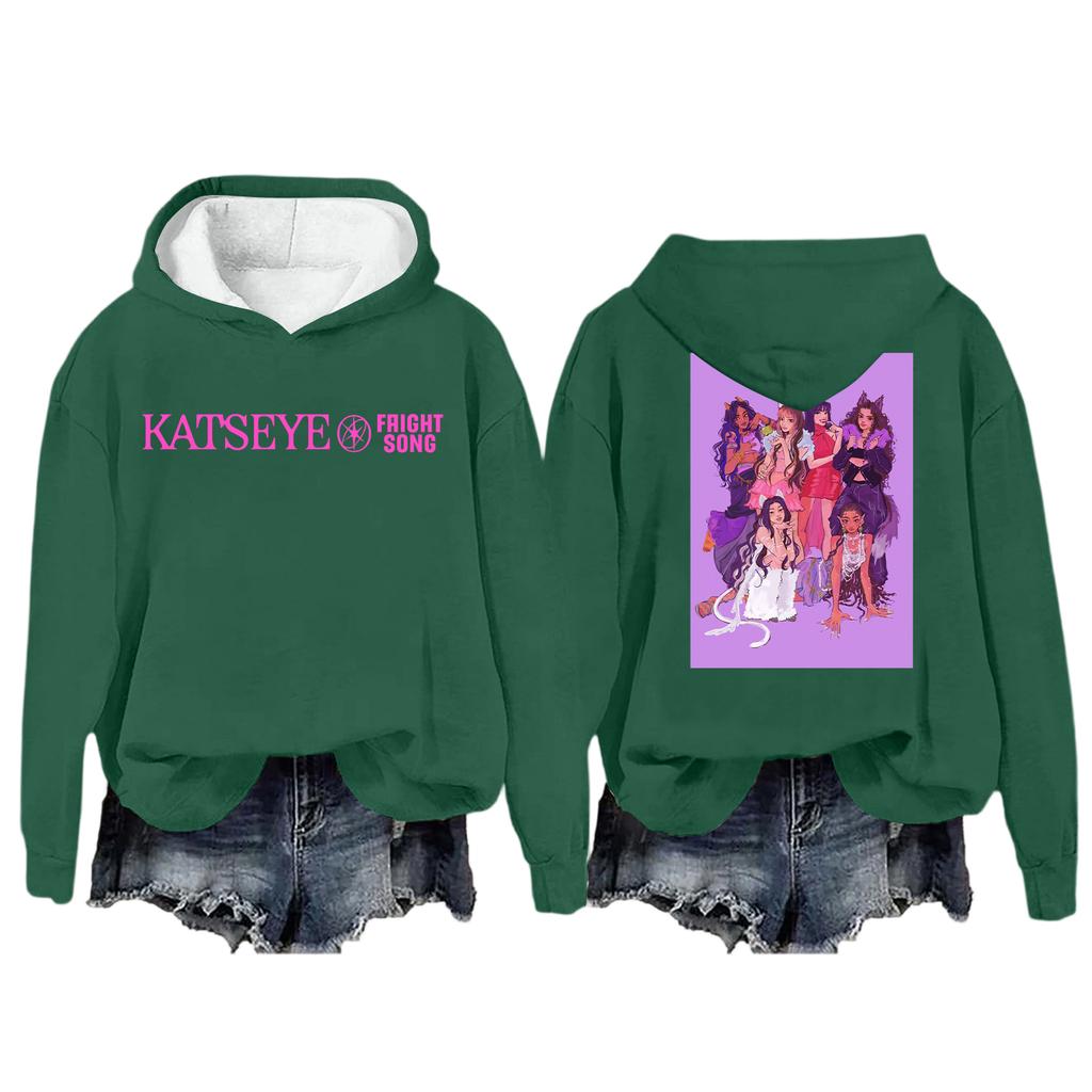 Women's Fashion Casual Long Sleeve Loose Printed Pullover Sports Long Sleeve Hooded Sweatshirt