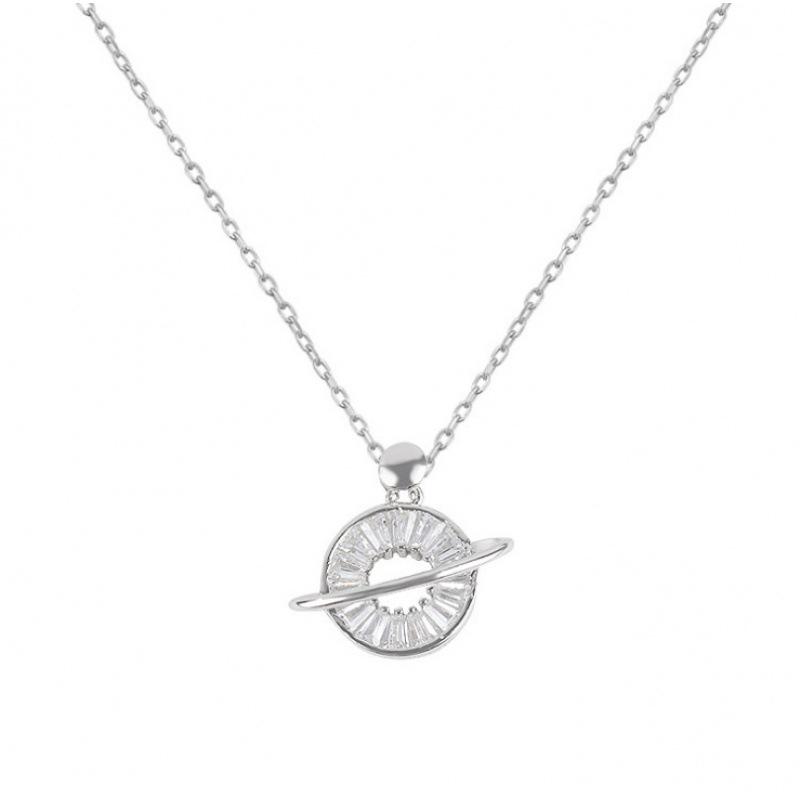 Elegant Korean-Style Planet Necklace: Trendy, Versatile Clavicle Chain for Women