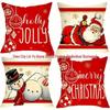 Christmas Linen Pillowcase: Home Sofa Decor & Car Lumbar Support Cushion Cover