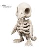 Creative Resin Alternative Statues 3D Printed Gothic Vulture Skeleton Figurine,Spooky Bird Skull Statue, Mini Personalized Interior Decor Micro