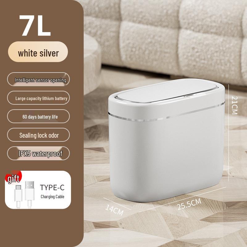 2025 Smart Sensor Trash Can for Home – Automatic Induction Bin for Bathroom & Living Room
