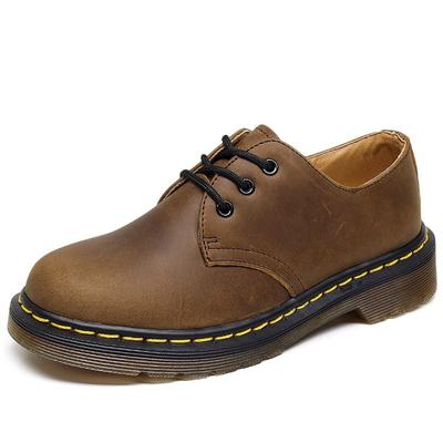 Scarpe Martin a calzino basso di prima qualità da uomo in pelle taglia grande stivaletti corti punta tonda scarpe casual da lavoro per uomo e donna coppia