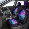 [Vibrant Car Seat Covers] 2pcs Breathable Non-Slip Car Seat Covers | Vibrant Butterfly Floral Digital Print, Machine Washable Fo