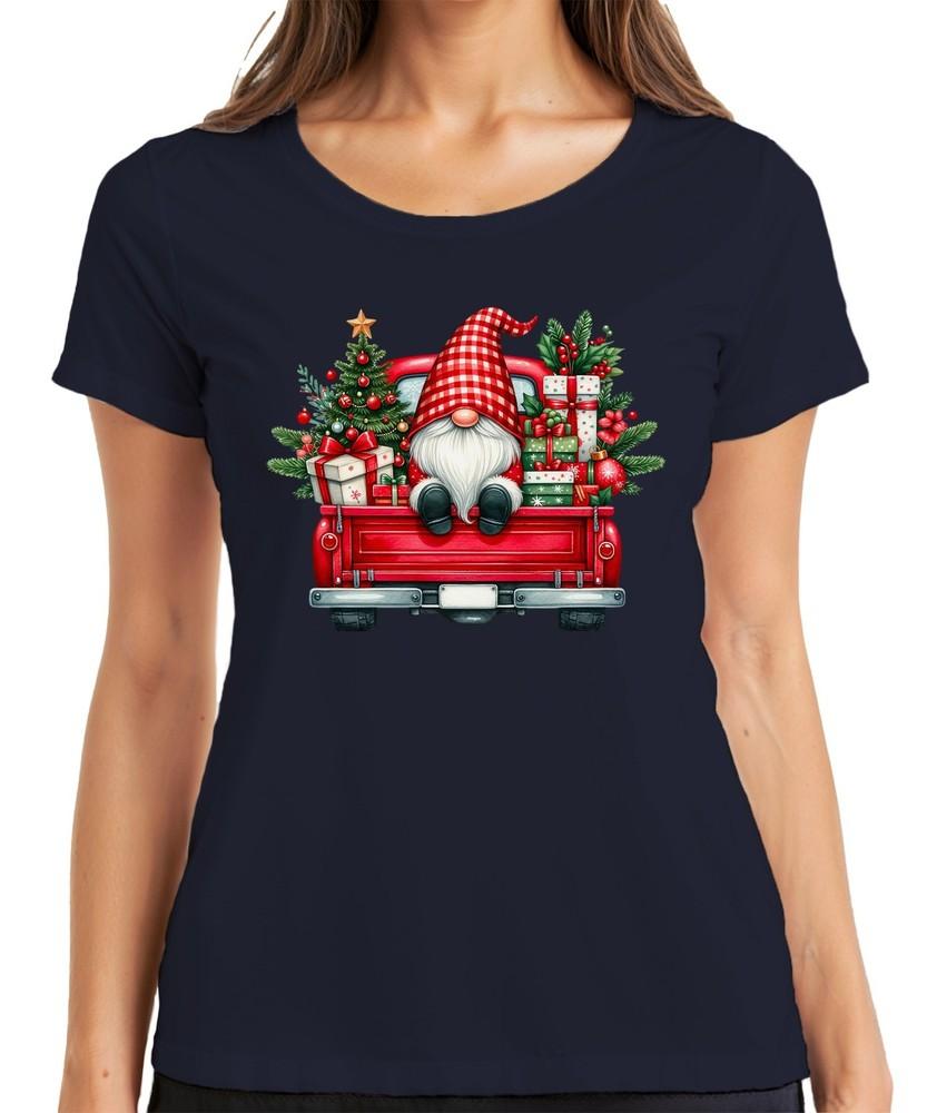 Christmas Gnome Truck Gnome Gnome Christmas Xmas Christmas Ladies TShirt S