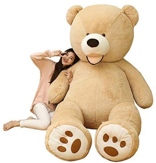 

NOVA Plush Toy, Extra Large, Bear, Teddy Bear, Body Pillow, Cushion, Cute, Cuddle Pillow, Celebration Gift (Light Brown, 130cm)