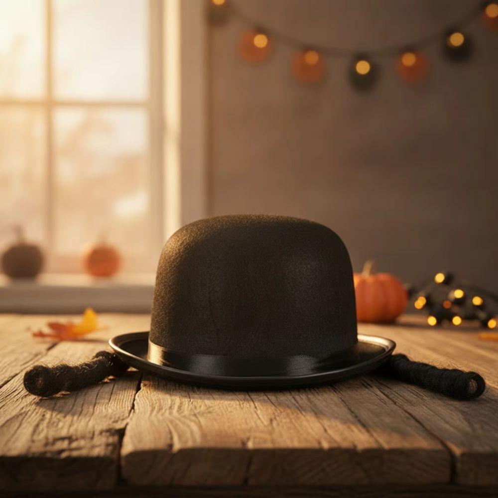 Black Color Braided Top Hat Photography Wear Bowler Hat Classical Round Dress Hat Halloween