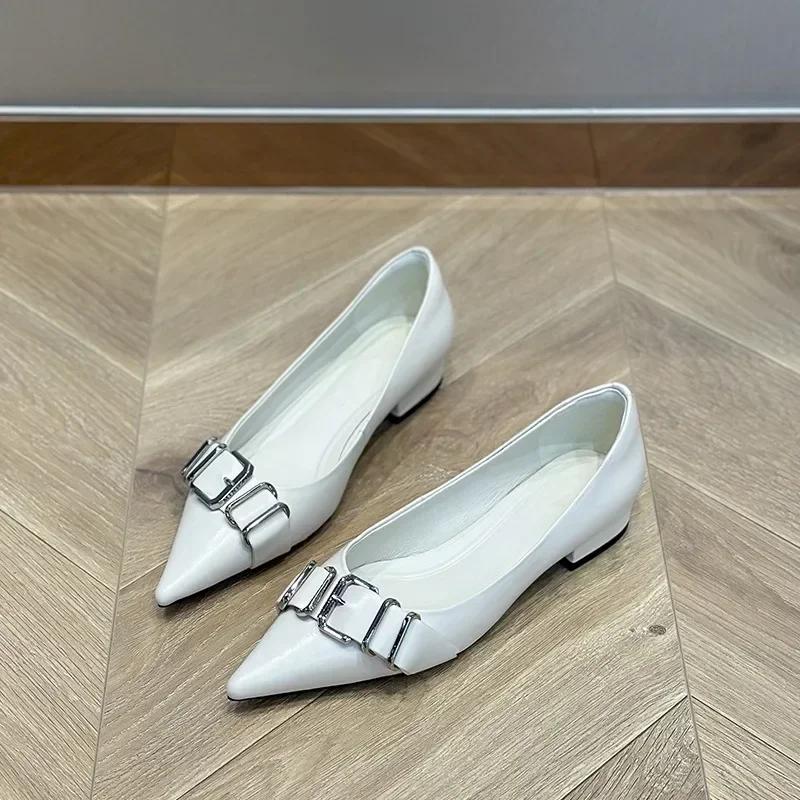 Pointed Toe Women Shoes Designer Shallow Sexy Shoes Chunky Autumn Fashion Shoes New Brand Dress Walking Mujer Zapatillas