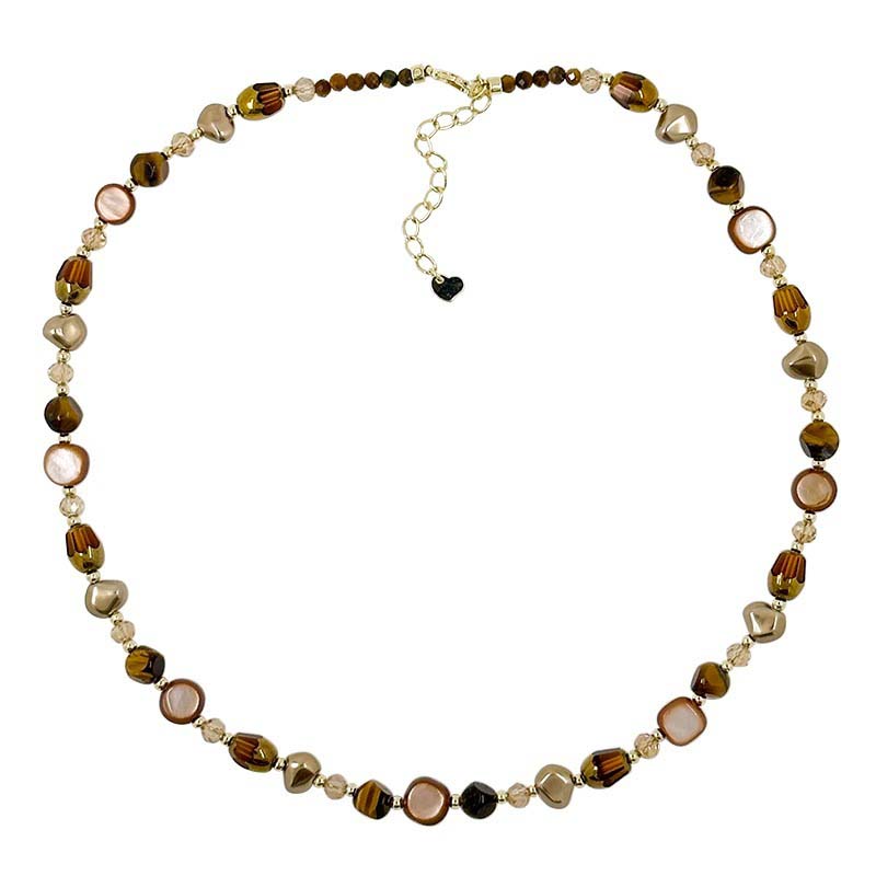 Vintage Brun Naturlig Tigerøye Stein Choker Halskjede For Kvinner Nytt Trendy Håndlaget Perlekjede Halskjede Smykker Gave
