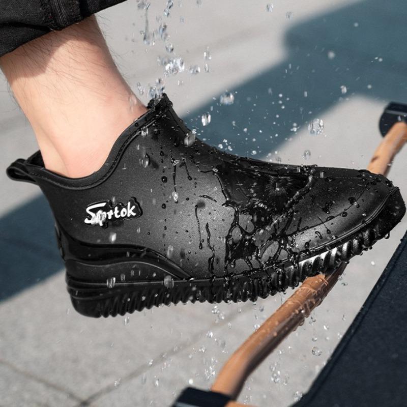 Fashion 2025Fashion Short Mens Rain Boots Anti Slip Waterproof Shoes for Kitchen Wear Resistant Water Boots for Car Wash Botas De Lluvia