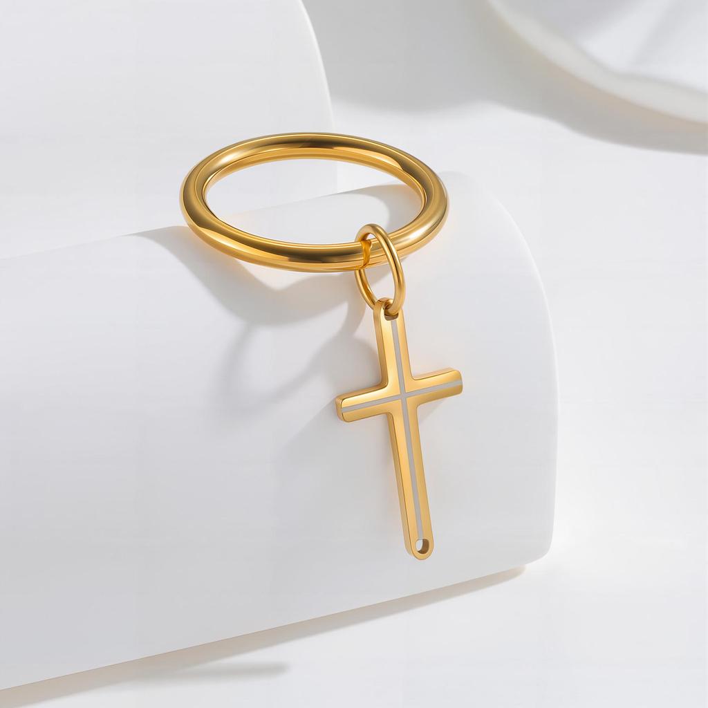 European-American Titanium Steel Stackable Finger Ring - Niche Design