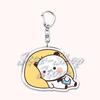 Cute Bubu Love Dudu Yier Keychains Couple Bear Panda Keyrings for Accessories Bag Pendant Key Chain Jewelry Fans Lovers Gifts