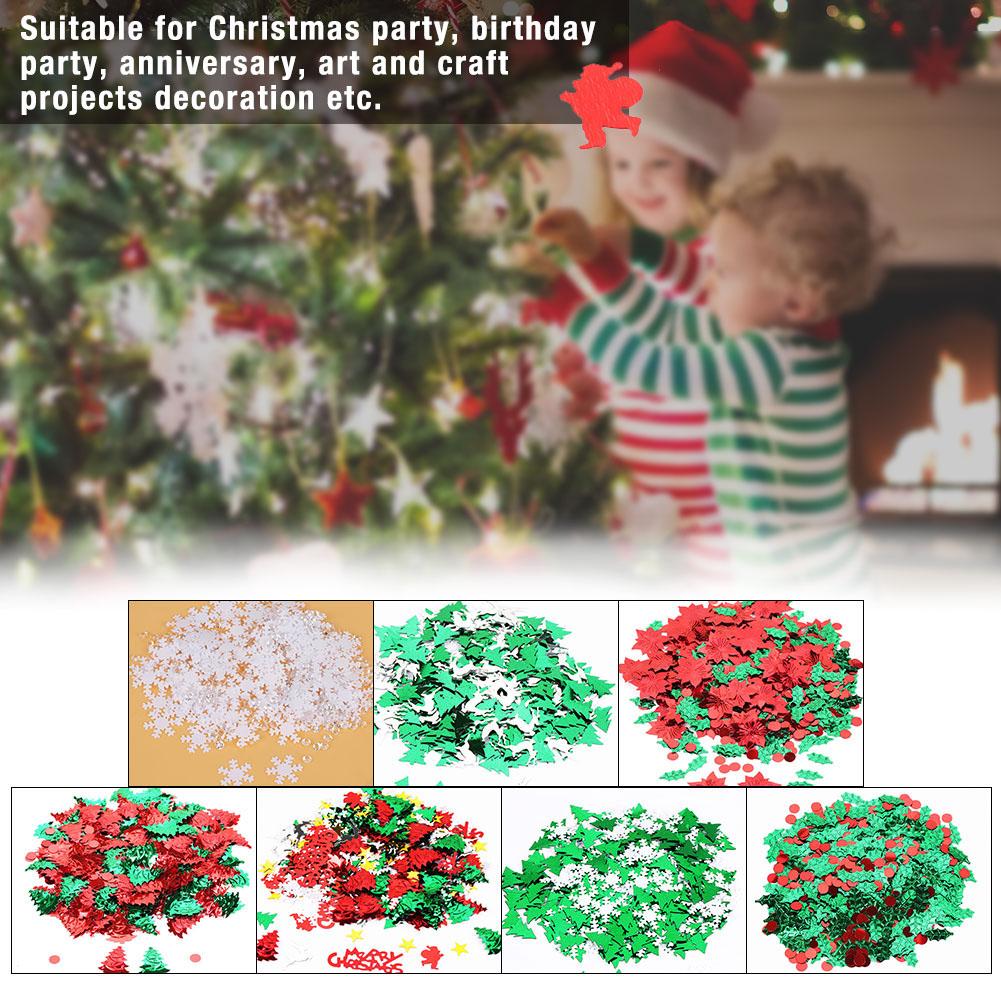 Christmas Symbolic Design Bright Confetti Party Table Decoration Set