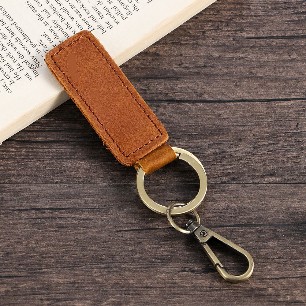 New Gift For Him Friendship Gift Car Key Ring Accessories Bag Pendant Leather Keychain