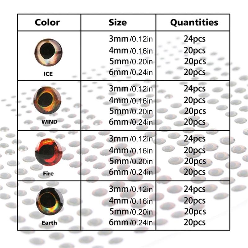 336Pcs Fly Tying Materials DIY Fishing Lures Realistic Fishing Baits Eye With 4D Eye For Freshwater & Saltwater Fishing