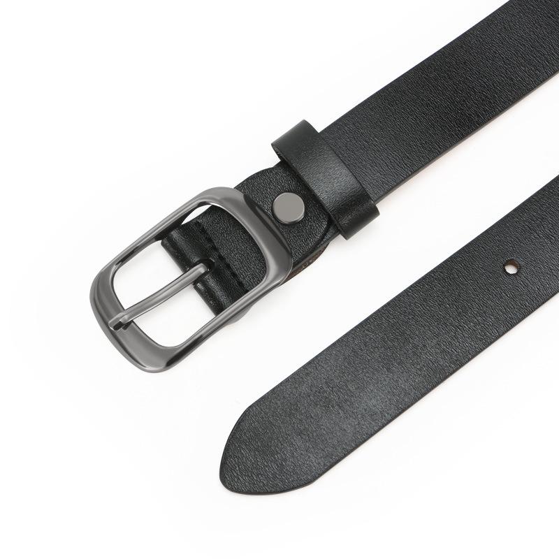 Women's Genuine Leather Pin Buckle Waist Belt - Korean Trendy Style