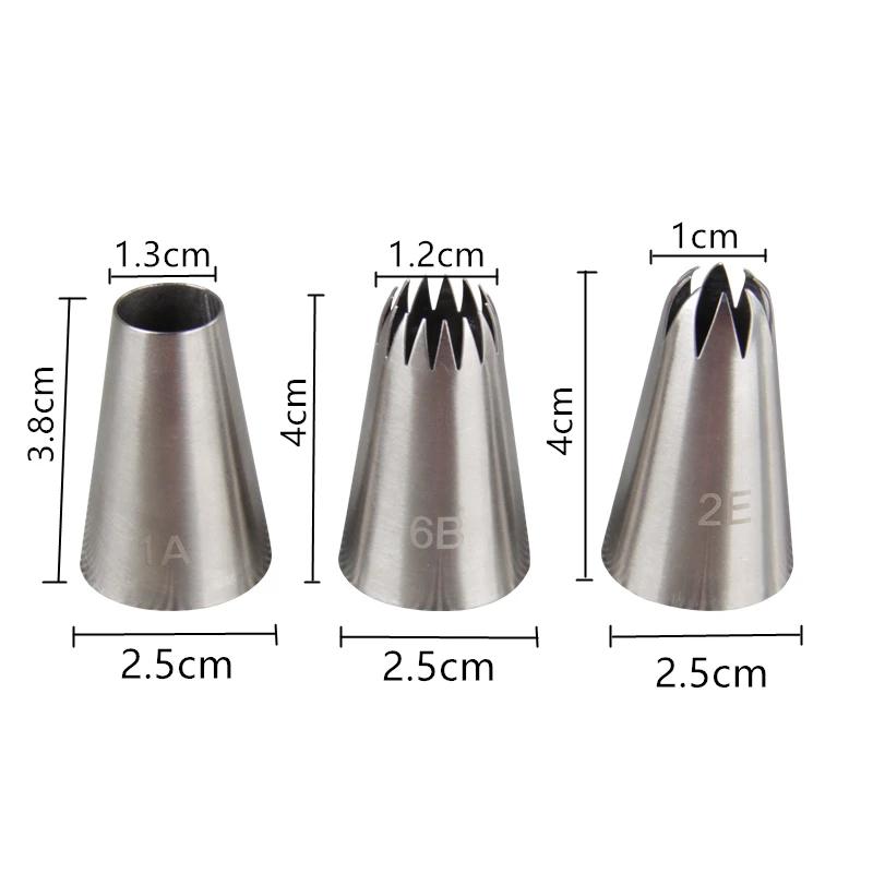 

3 шт./набор насадок для кондитерских изделий, насадки для глазури, насадки для украшения торта из нержавеющей стали, инструменты для выпечки кексов своими руками