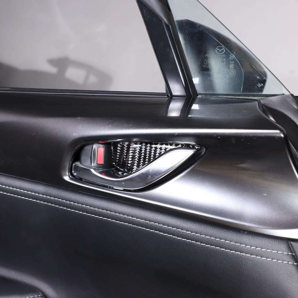 Carbon Fiber Interior Door Bowl Sticker For Mazda MX-5 Miata 16-23