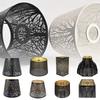 Balck/White Modern Hollow Metal Lamp Covers Barrels Lampshades Wall Light Shade Decorative Lighting Accessories Enduring