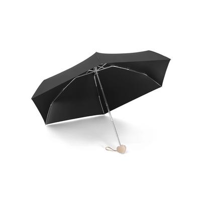 Six Bone Creative Love Handle 50 Fold Sunny Umbrella Qixi Valentine's Day Couple Umbrella Black Gel Sunscreen Umbrella
