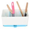 Separated Washable Kitchen Draining Rack Spoon Chopsticks Storage Box Holder Organizer (Blue)