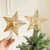 New Gold Star Christmas Tree Top Star Hollow Out Plastic Iron Christmas Decorations Christmas Tree Decorations Home Party Decor