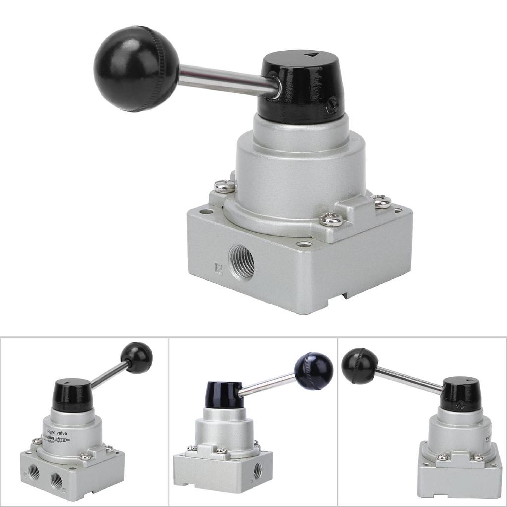 G1 4in Lever Hand Valve Direct Acting Aluminum Alloy 3 Position 4 Way VH200 02 0 8kgf cm²