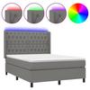 VidaXL Sommier à Lattes de Lit avec Matelas et LED, Lit Rembourré, Lit Double, Lit Adulte de Chambre à Coucher Intérieur, 3138558