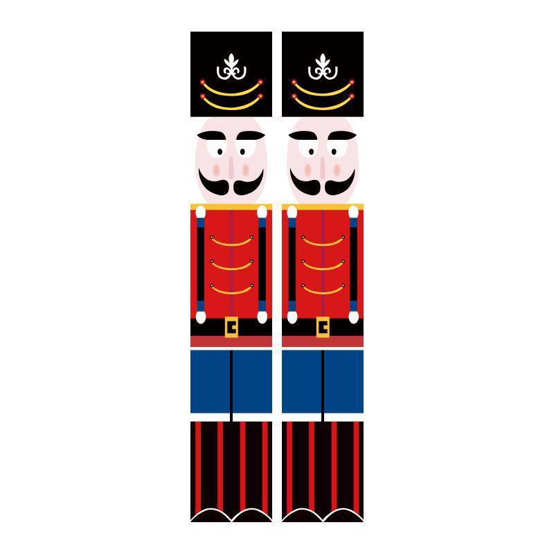 Elegant Nutcracker Christmas Decoration Hanging Door Banner Soldier Character Porch Sign