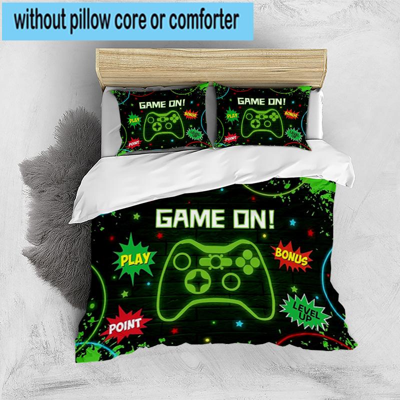 Game Night Adventure 3pcs Bedding,Including 1pc Duvet Cover And 2pcs Pillowcases Perfect for Christmas,Ideal for Bedroom, Dormitory