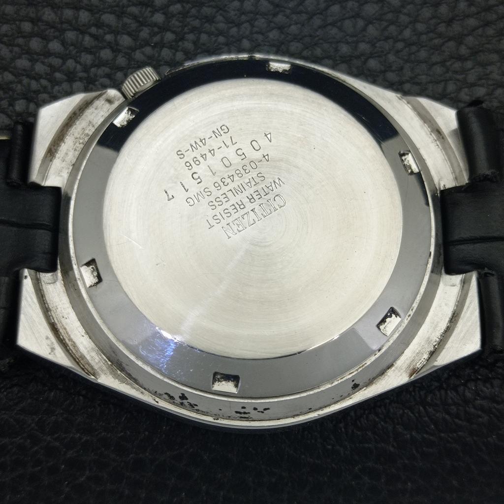 CITIZEN AUTOMATIC VINTAGE 8200 JAPAN MENS BLUE COLOR DIAL WATCH a702143-5 R208-a702143