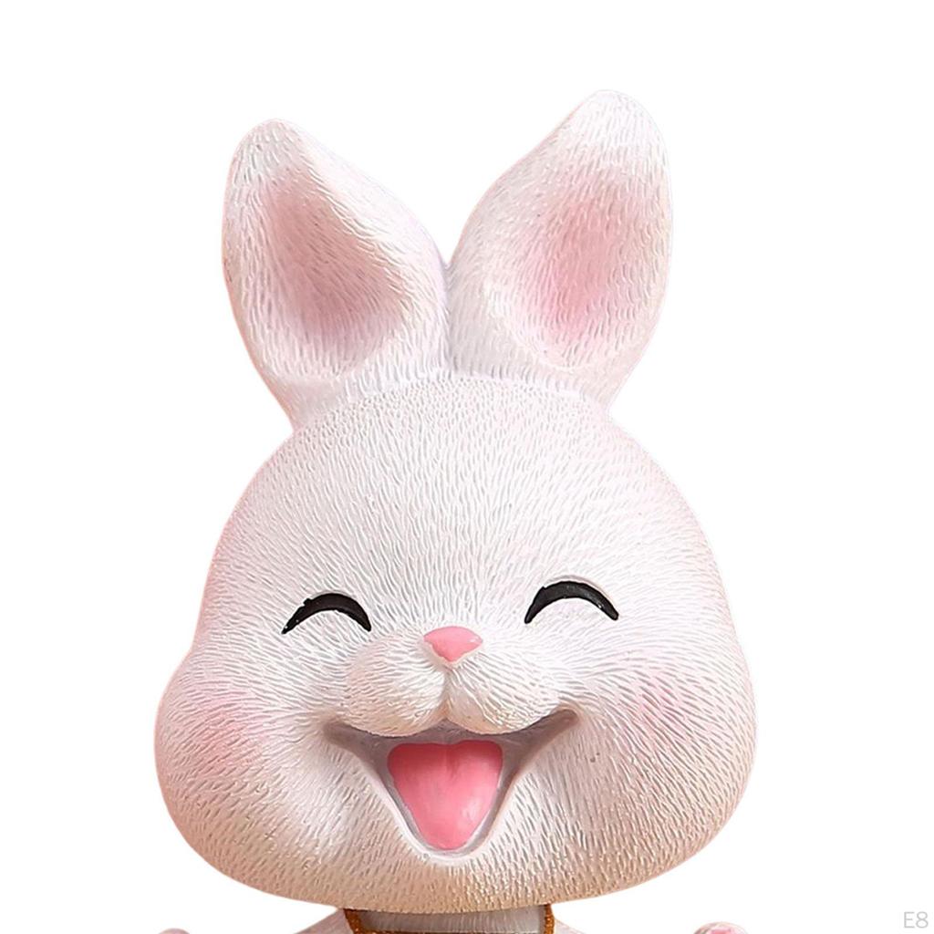 Statue Bunny Small Figurine for Office Cake Toppers Home Decor