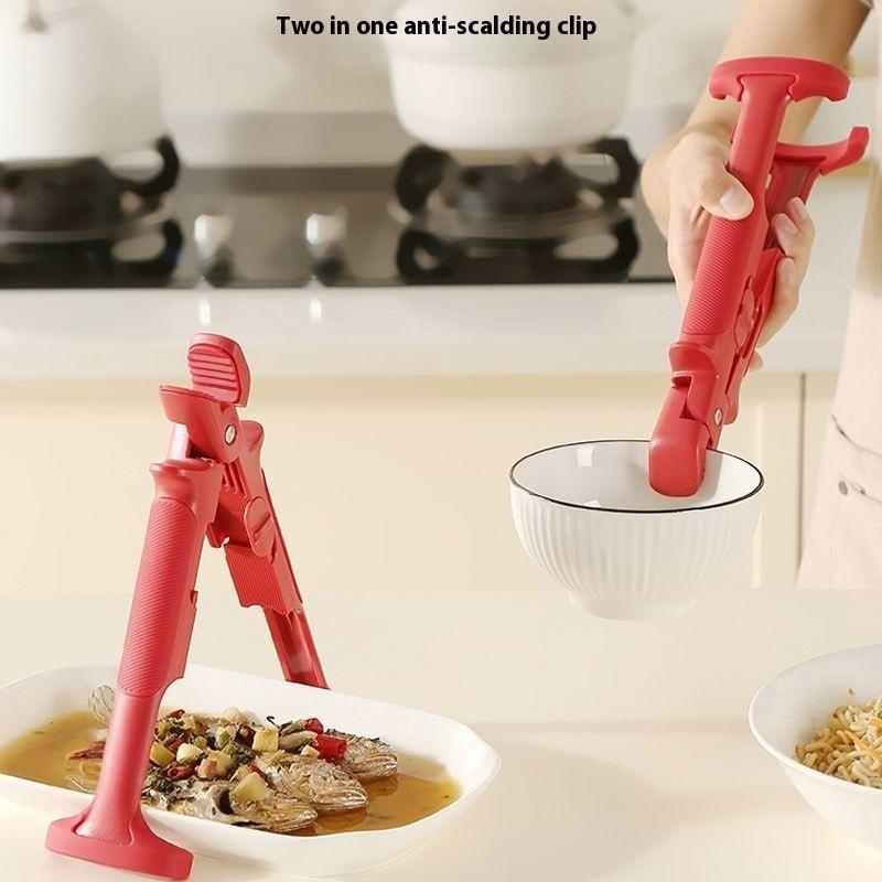 1 stuks Anti-Verbrandingsclip Silicone Keuken Anti-Verbrandingsbord Kom Schotel Pot Houder Anti-Heet Clip Lifter Keukenaccessoires Gadget