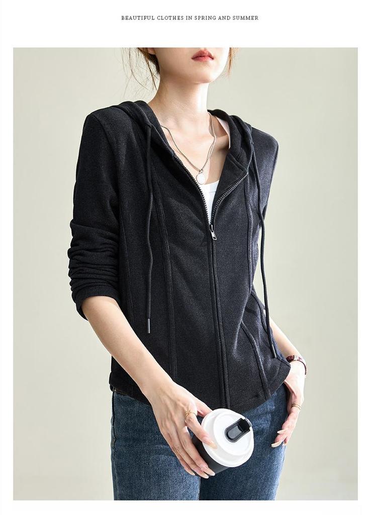 Women's Versatile Zip-Up Hoodie Cardigan - New 2026 Autumn Arrival, Slimming and Stylish Sweatshirt Top
