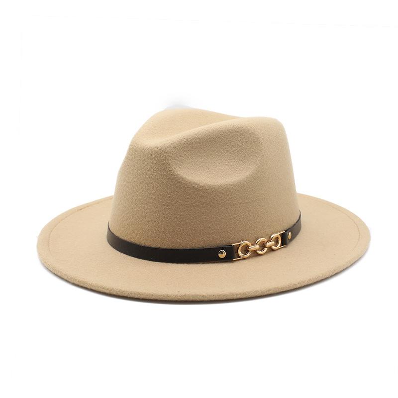 Felt Big Eaves Hat Woolen Hat Chain British Style Classic Jazz Top Hat Jz-68