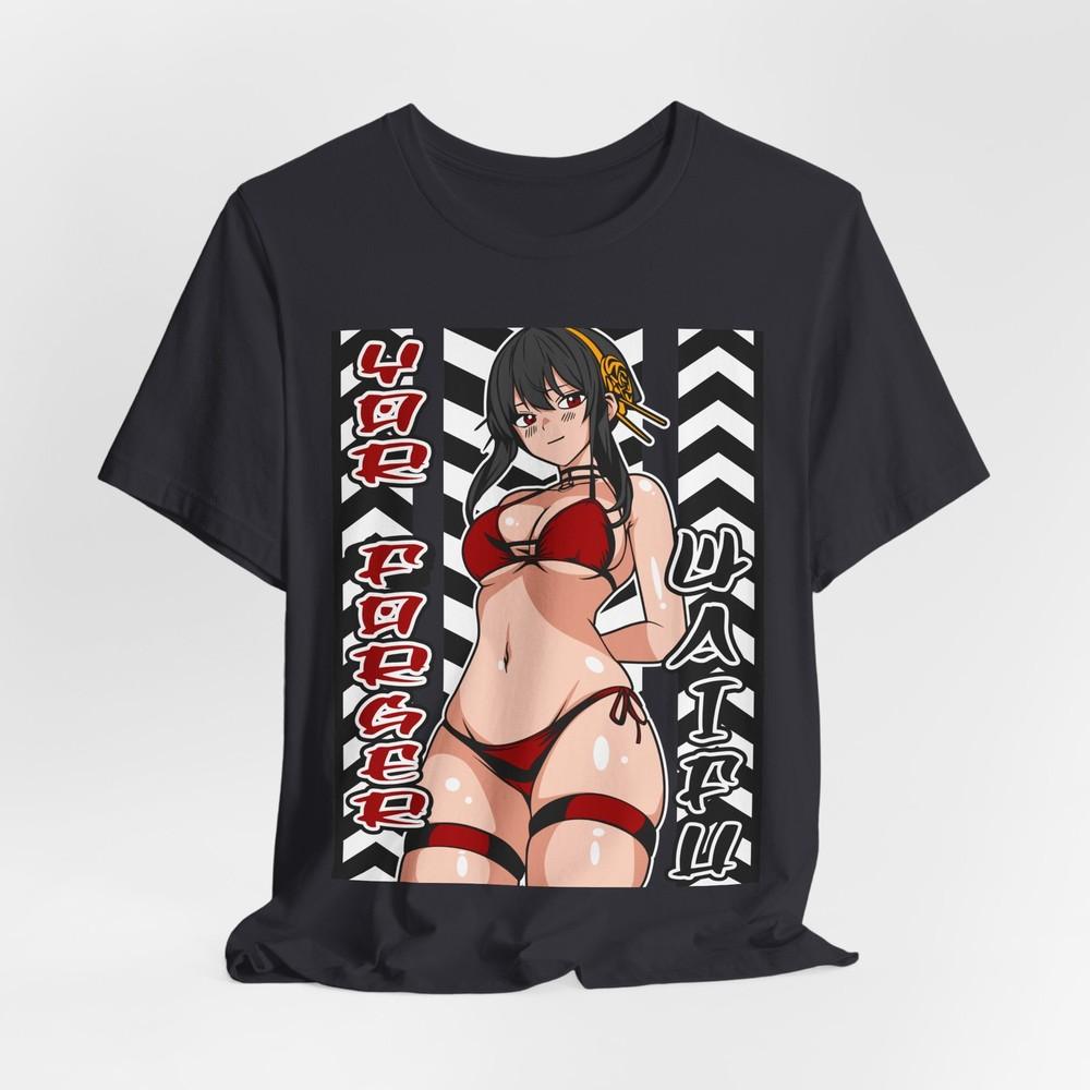 Anime Waifu Graphic Tee Unisex Jersey Short Sleeve TShirt Otaku Gift S