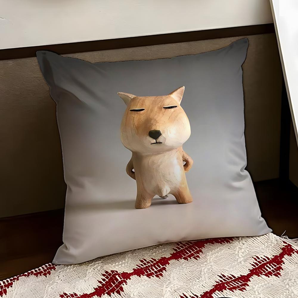 Sneaky Tibetan Fox Cushion Cover Reversible Soft Durable Pillow Cover Home Car MultiScene Use for Daily Comfort