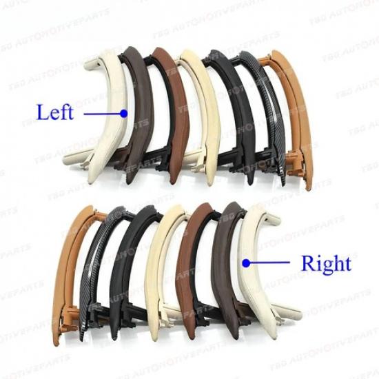 Door Pull Handle Cover with Leather Assembly For BMW X5 X6 F15 F16 2014 -2018